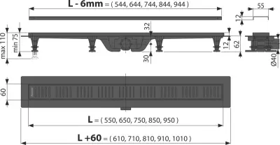 TUŠ KAN.ALCA PVC 85 APZ10 CRNA