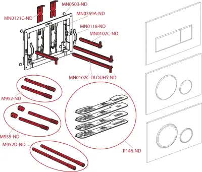 TASTER ALCA PLAST M578 CRNI M.