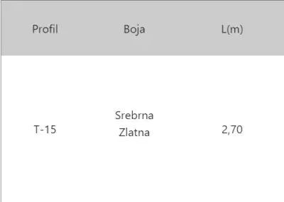 LAJ T-15 ZLATNA 2,7m