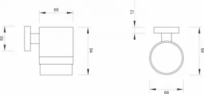 M 50738B DRŽAČ ČAŠE STAKL.DARK