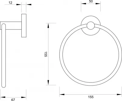 M 50732B DRŽAČ PEŠKIRA DARK