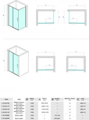 BOČNO STAKLO 80 C-02-B4080 6mm