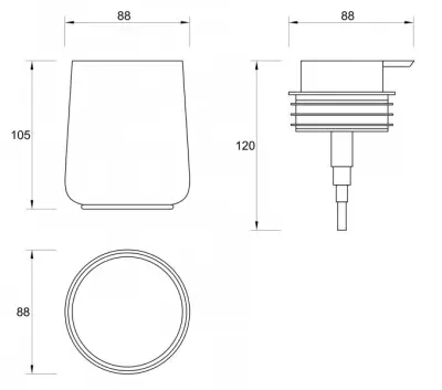 M BM7800 DOZER SAPUNA CRNI MAT