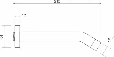 TUBO ZIDNI IZLIV 210mm 6103