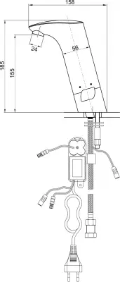 BAT.SENZORSKA LAVABO MS9090 TH