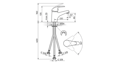KING BAT.LAVABO 3 CEVI J301003