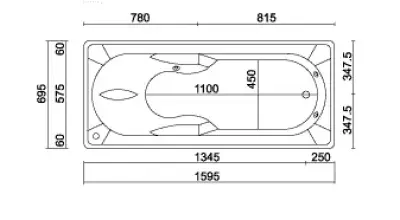 KADA HELENA 160X70 UGRADNA