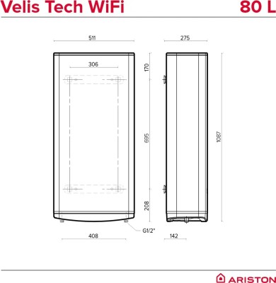 BOJLER ARISTON VLS TEC.WIFI 50