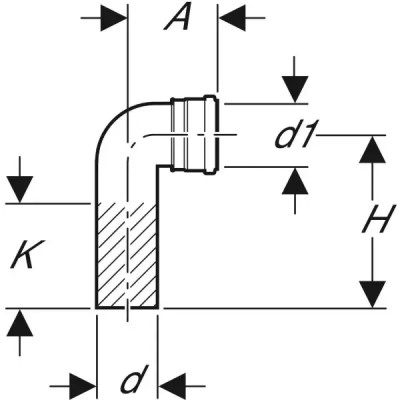 GEBERIT KOLENO KONZOL.WC ŠOLJA