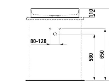 LAVABO NAD.LAUFEN SAPHIR 60x34