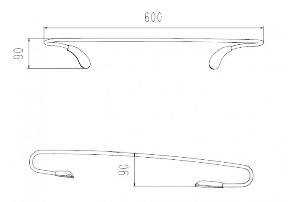 M C-03-504 DRŽAČ PEŠKIRA 600mm