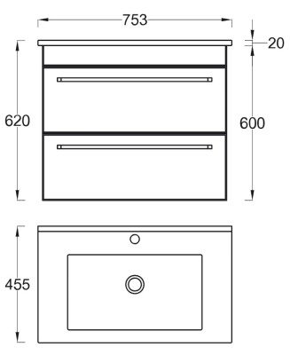 ORMARIĆ ATRIA 75 DD BELA 0980