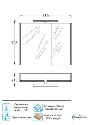 ORMARIĆ ATRIA 85 GD BELI 0986