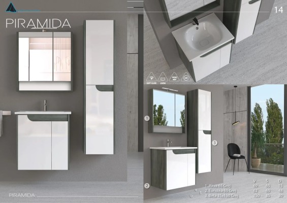 ORMARIĆ EURIDIKA 65 GREY