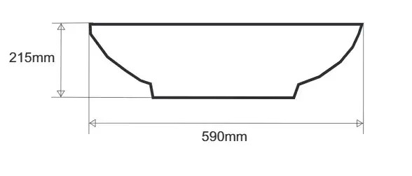 LAVABO GONDOLA E-6048A WHITE