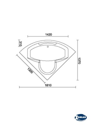KADA TALIJA 130X130 LUX